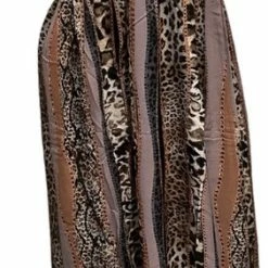 Groothandel 🎁 Merkloos Dames Maxi Jurk Met Panterprint S/M Bruin/taupe 🧨