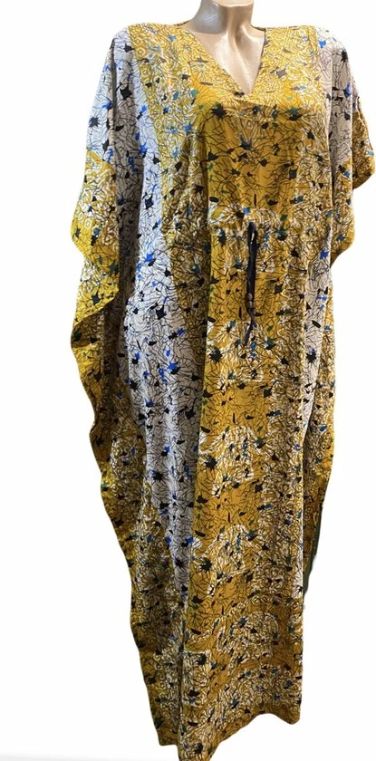 Begroting β€οΈ Merkloos Dames Kaftan Met Olifanten Afbeelding One Size 36-50 Wit/blauw/okergeel π― 1 Begroting β€οΈ Merkloos Dames Kaftan Met Olifanten Afbeelding One Size 36-50 Wit/blauw/okergeel π―