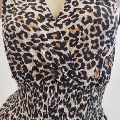 Beste Pirce 🎁 Merkloos Dames Jurk Met Panterprint Bruin Onesize 🤩 -lingerie-dames-badmode Winkel 447x840