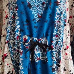 Beste Verkoop 🎉 Merkloos Dames Kaftan Olifantenprint Met Aantrekkoord En V Hals One Size 36-50 Blauw 🧨 -lingerie-dames-badmode Winkel 463x840 3