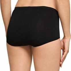 Beste deal 😍 Schiesser Luxury Midi Dames Slip - Zwart - Maat 40 ⌛ -lingerie-dames-badmode Winkel 503x840