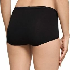 Beste deal 😍 Schiesser Luxury Midi Dames Slip - Zwart - Maat 40 ⌛ -lingerie-dames-badmode Winkel 504x840