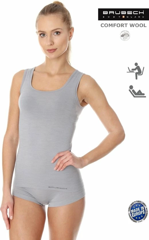 Begroting π₯ Brubeck Comfort | Dames Ondergoed Hemd Naadloos Met Merino Wol - Ash Grijs - S π 1 Begroting π₯ Brubeck Comfort | Dames Ondergoed Hemd Naadloos Met Merino Wol - Ash Grijs - S π