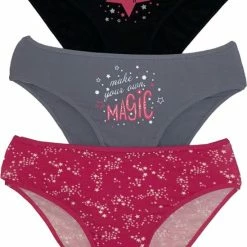 Groothandel 👍 VANILLA – Dames Ondergoed, Dames Slip – 3 Pack - Egyptisch Katoen – Print: Multicolor – M – Bi3433 🎉