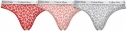 Aanbiedingen ❤️ Calvin Klein 3-pack Dames Slips Rood/roze/grijs 😉