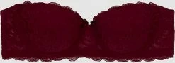 Uitgang 💯 Viuma Milano Viuma Vrouw Bordeaux 620261 Kanten Behea Beugel Strapless Sexy Bh Dagelijks Comfort Hoogwaardig Kwaliteit 🧨