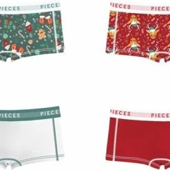 Goedkoop 👍 Pieces Dames Short - 4-Pack - 🎅 Christmas Time - XL 😍