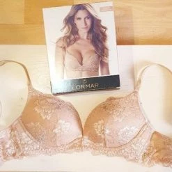 Hete verkoop 😀 Lormar Italiaanse Push-up Beha Van Kant, TAN, Maat 70B 🎉 -lingerie-dames-badmode Winkel 550x368 2