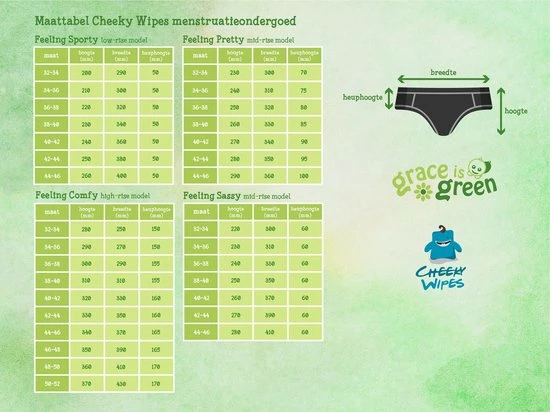 Nieuw π Cheeky Wipes Menstruatie Ondergoed - Feeling Pretty - Slip - Maat 40-42 - Zwart π― 5 Nieuw π Cheeky Wipes Menstruatie Ondergoed - Feeling Pretty - Slip - Maat 40-42 - Zwart π― - Afbeelding 5