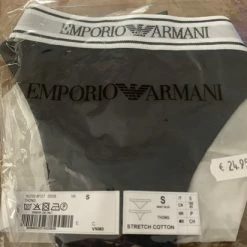 Aanbiedingen 🥰 Emporio Armani String Grijs Maat S 🌟