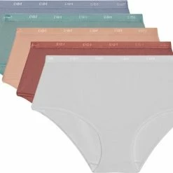 Nieuw 👏 DIM Ecodim Pockets Katoen Dames Boxers- 5-Pack- Blauw/Groen/Rood/beige/Wit- Maat S 🤩