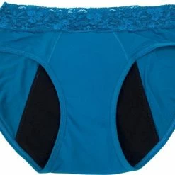 Korting 👍 Cheeky Wipes Cheeky Pants Menstruatie Ondergoed - Feeling Pretty Teal - Slip - Maat 46-48 - Blauw 😀