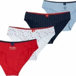 Goedkoop 🔥 Happy Shorts Dames Kerst Slips Onderbroeken 4-Pack - Maat S 🔥