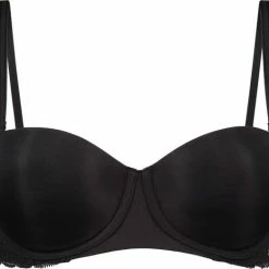 Goedkoop ⌛ Hunkemöller Voorgevormde BH Angie Balcony Fit - Zwart - Maat C85 😀