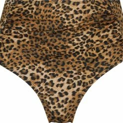 Beste deal 👍 Hunkemöller Dames Badmode Hoog Cheeky 👙 Bikinibroekje Leopard - Bruin - Maat L 🎁