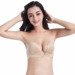 Beste Verkoop 🔔 Merkloos Trendfield Plak BH Met Push Up Voor Open Rug En Blote Hals | Onzichtbaar, Herbruikbaar & Liftend Effect ⭐ -lingerie-dames-badmode Winkel 550x488
