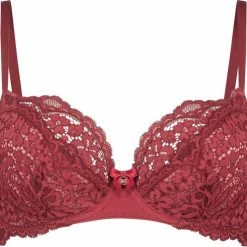 Aanbiedingen 🎉 Hunkemöller Dames Lingerie Niet-voorgevormde Beugel Bh Rose - Rood - Maat D90 🛒