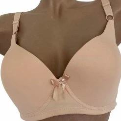 Beste deal 😍 Merkloos Dames BH Voorgevormd Met Beugel Effen Gladde 85D Beige 🤩