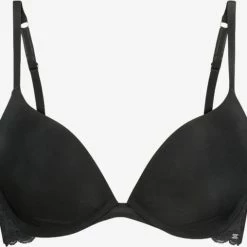 Begroting ❤️ Hunkemöller ANGIE - Push-up BH - Doorzichtige Achterkant - Zwart - Maat 75C 🔔