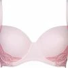Promo 💯 After Eden D Cup & Up After Eden - 80E - D-Cup & Up Padded Wire Bra Two Tone Lace - Pink 🌟