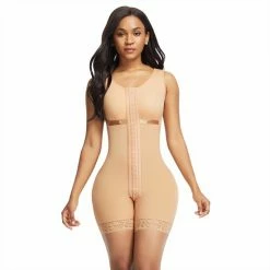 Kopen 💯 Merkloos Corrigerende Shapewear Corset - Corrigerende Bh - Met 3 Rijen Verstelbare Haakjes Beige Maat M 🔔