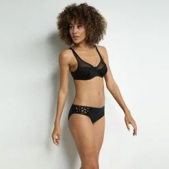 Hete verkoop 💯 DIM Generous - BH Met Beugel En Borduurwerk - Lingerie Dames Zwart Maat 85B 🔥