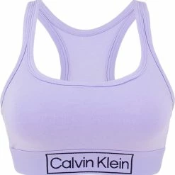 Begroting π Calvin Klein Dames Unlined Logo Bralette Paars - M β