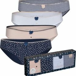 Begroting ⌛ Happy Shorts Dames Slips Hartjes Print Valentijn 4-Pack D688 - Maat 38 🔔