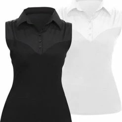 Goedkoopste 🧨 Merkloos Slim N Lift Perfect Fit Blouse - Corrigerend 👕 Shirt - Set Van 2 - Maat S - Zwart & Wit 🔔