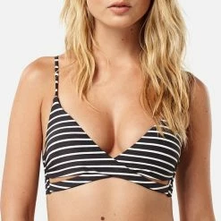 Uitgang 🛒 O'Neill 👙 Bikinitopje Cross Over - Black Aop W/ White - 42 ❤️
