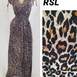 Beste Pirce 🎁 Merkloos Dames Jurk Met Panterprint Bruin Onesize 🤩 -lingerie-dames-badmode Winkel 550x645