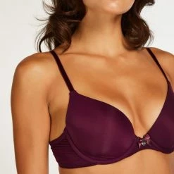 Beste Pirce 🎁 Hunkemöller Dames Lingerie Voorgevormde Beugel Bh Plunge - Paars - Maat A80 🔥 -lingerie-dames-badmode Winkel 550x660 154