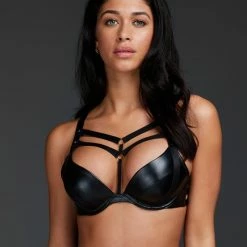 Gloednieuw 🌟 Hunkemöller Dames Lingerie Voorgevormde Push Up Beugel Bh Shadow - Zwart - Maat C70 ✔️ -lingerie-dames-badmode Winkel 550x660 50