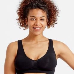 Gloednieuw 🔥 Pretty Polly Seamfree Eco-Wear Soft Comfort Bra Van - Zwart - XL 🔥