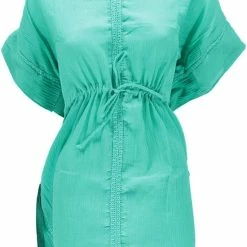 Nieuw ⭐ Sarlini Overtop Dames Beach Zomerjurkje Turquoise 😉