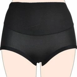 Goedkoopste 👏 Fine 👩 Woman Dames Slips 3 Pack Hoog Model Zwart XXL 🎁