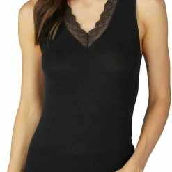 Kopen 🔥 Mey Dames Wol-zijde Hemd - Kant - Exquisite - 44 - Zwart 🎁