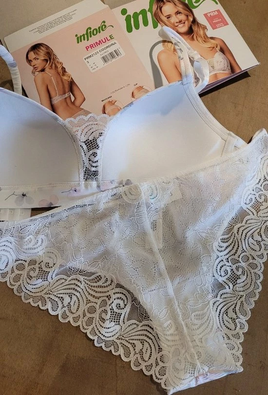 Beste Pirce π Cotonella Infiore Lingerie Set In WIT Met Kant SLIP Maat 75B/A, M π― 2 Beste Pirce π Cotonella Infiore Lingerie Set In WIT Met Kant SLIP Maat 75B/A, M π― - Afbeelding 2