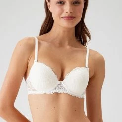 Goedkoopste 😀 Viuma Milano Viuma Vrouw Ecru 620161 Push Up Bh Kanten Beugelbeha Dagelijks Comfort Hoogwaardig Kwaliteit ✔️