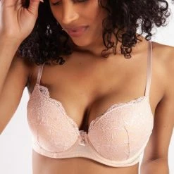 Beste deal โญ Merkloos Gracia Dames Lingerie Voorgevormde Push-up BH - POEDER - Maat 70B ๐