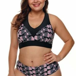 Uitgang ๐ Merkloos Triangel ๐ Bikini Dames - Geometrisch Patroon - Maat XXL (Brianna) ๐